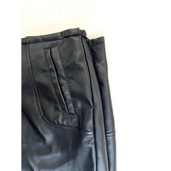 HM Faux Leather Black Mini Skirt Size 2 - Picture 6 of 6